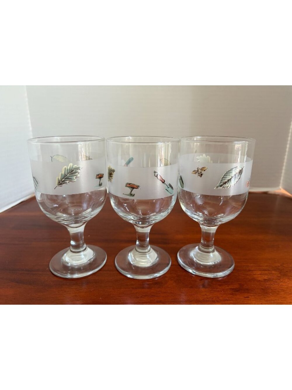 Pfaltzgraff Naturewood 6" High Frosted Wine Goblets (Qty. 3)